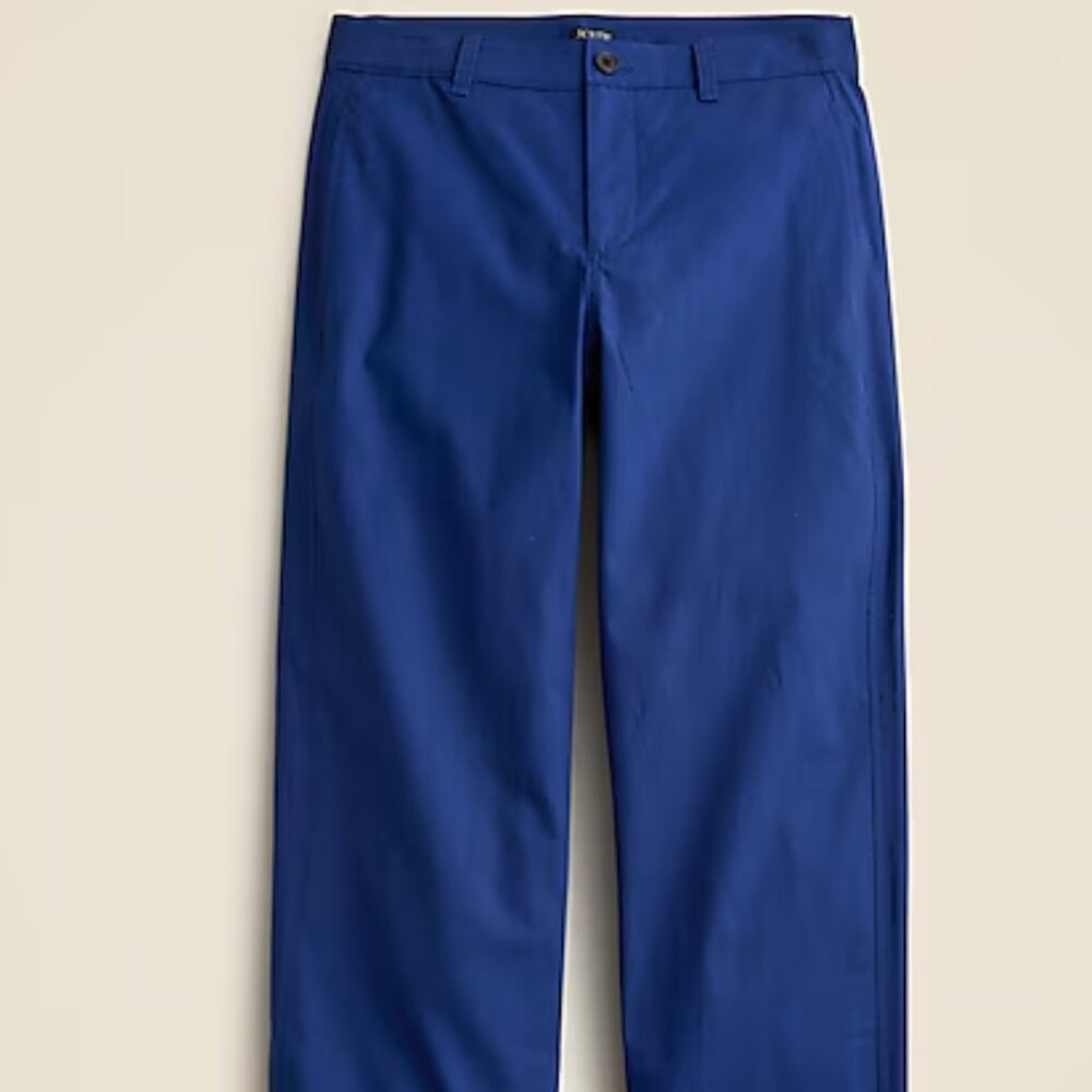 NWT J. Crew Barrel-leg pant in cotton blend